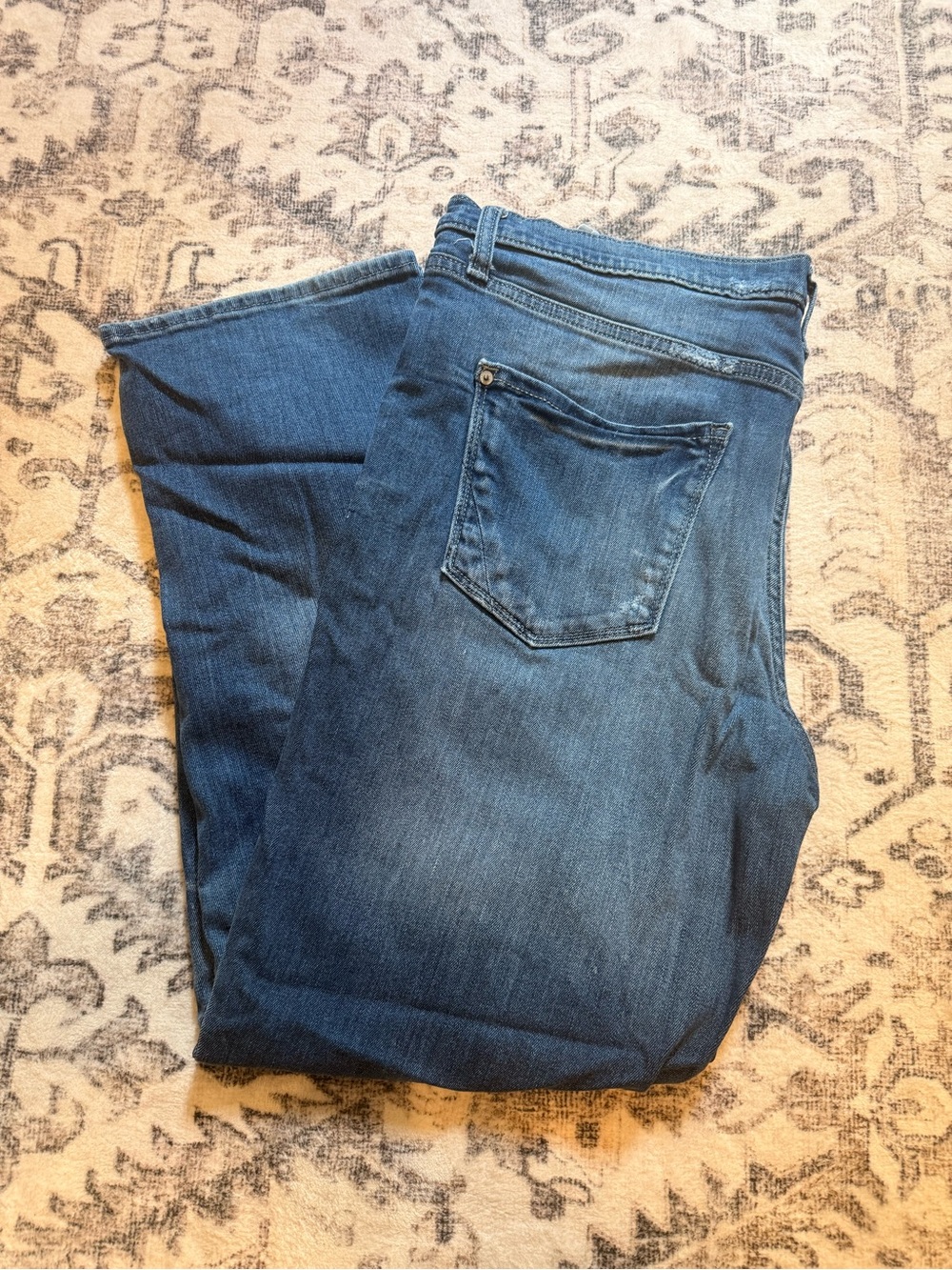 DKNY Jeans Boyfriend Distressed Blue Denim 16